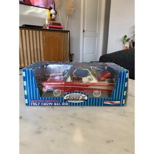NIB Vintage 1957 Red Chevy Bel Air Gearbox Die-Cast Car